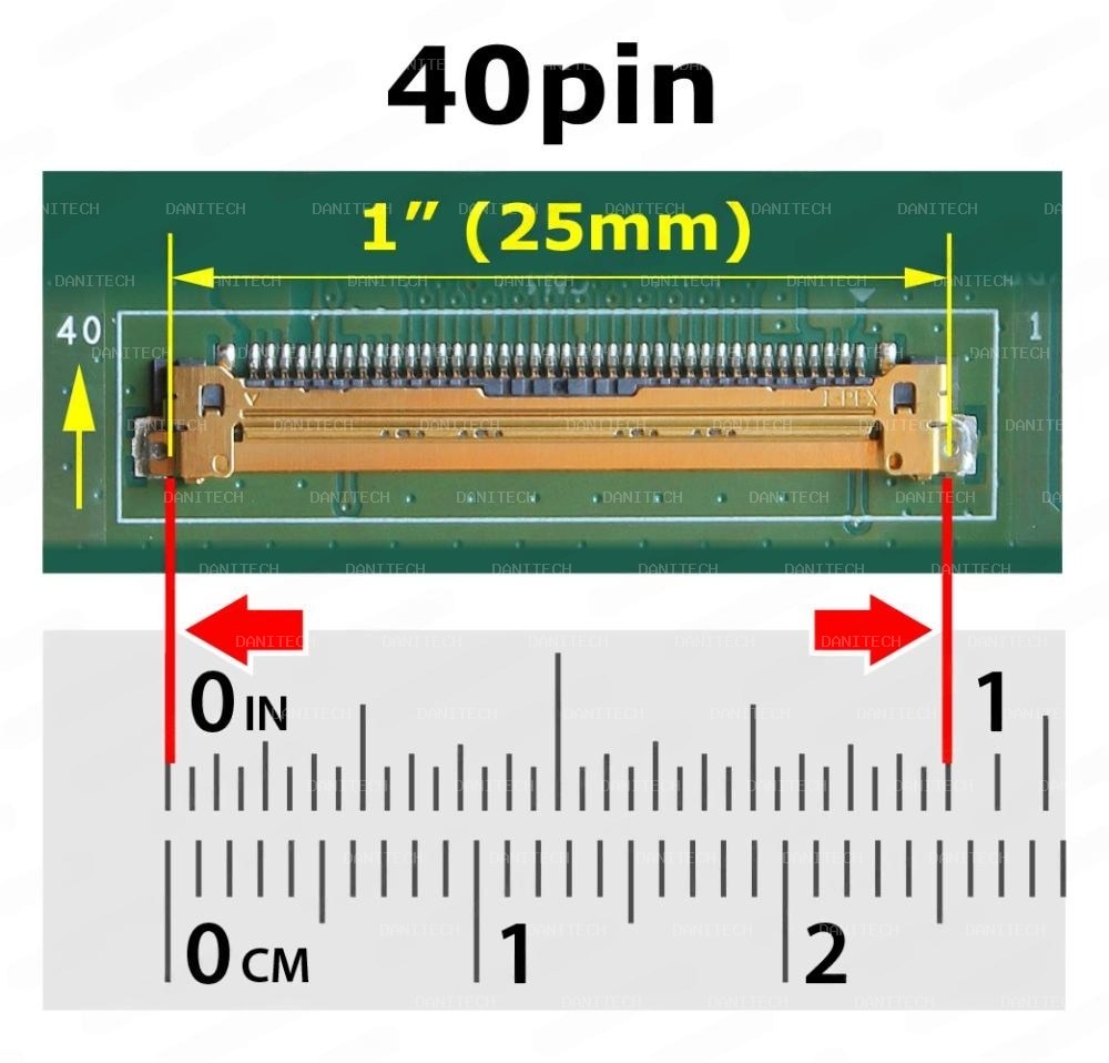 DISPLAY 15.6 LED NORMAL 40 PINES SEMINUEVO - imagen 2