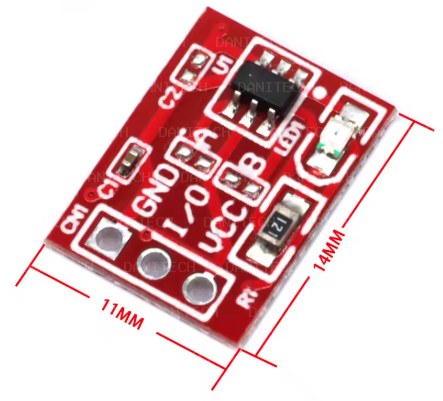 MODULO SENSOR TACTIL CAPACITIVO TTP223  TTP223B - ARDUINO