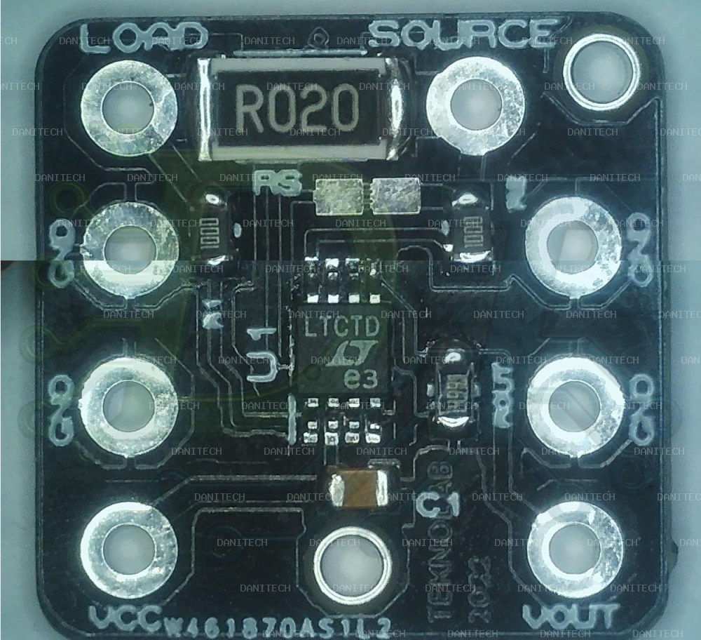 Placa Sensora de Corriente, Grafica Consumo para Osciloscopio. LT6105 DC1192A - imagen 2